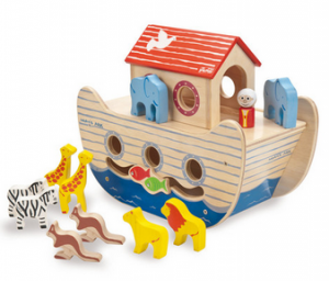 Toy Noah's ark and animals